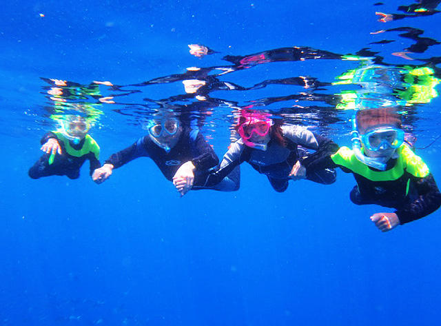 Blue cave beach snorkeling